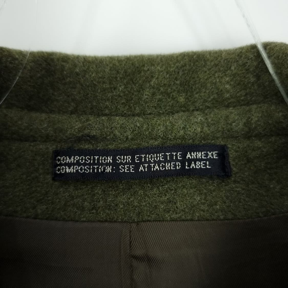 [JPN] 일본빈티지 히든버튼 모직 롱 코트 카키 M16406 상품이미지7