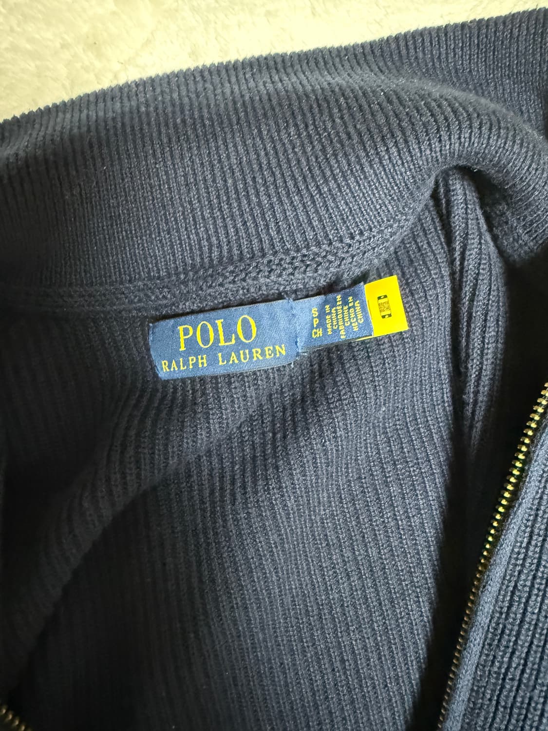 폴로 풀집업 니트 25FW 네이비 S 상품이미지3