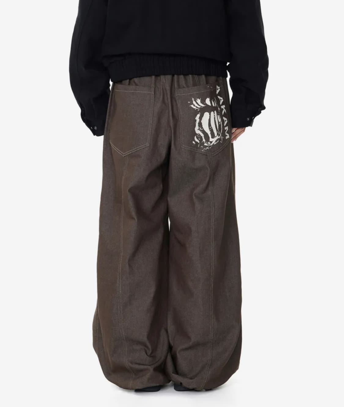 아캄 Knee Pin-tuck Printed Denim Pants 상품이미지1