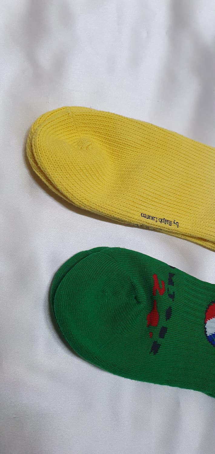 블루 옐로우 화이트 그린 폴로 랄프로렌 양말 상품이미지5