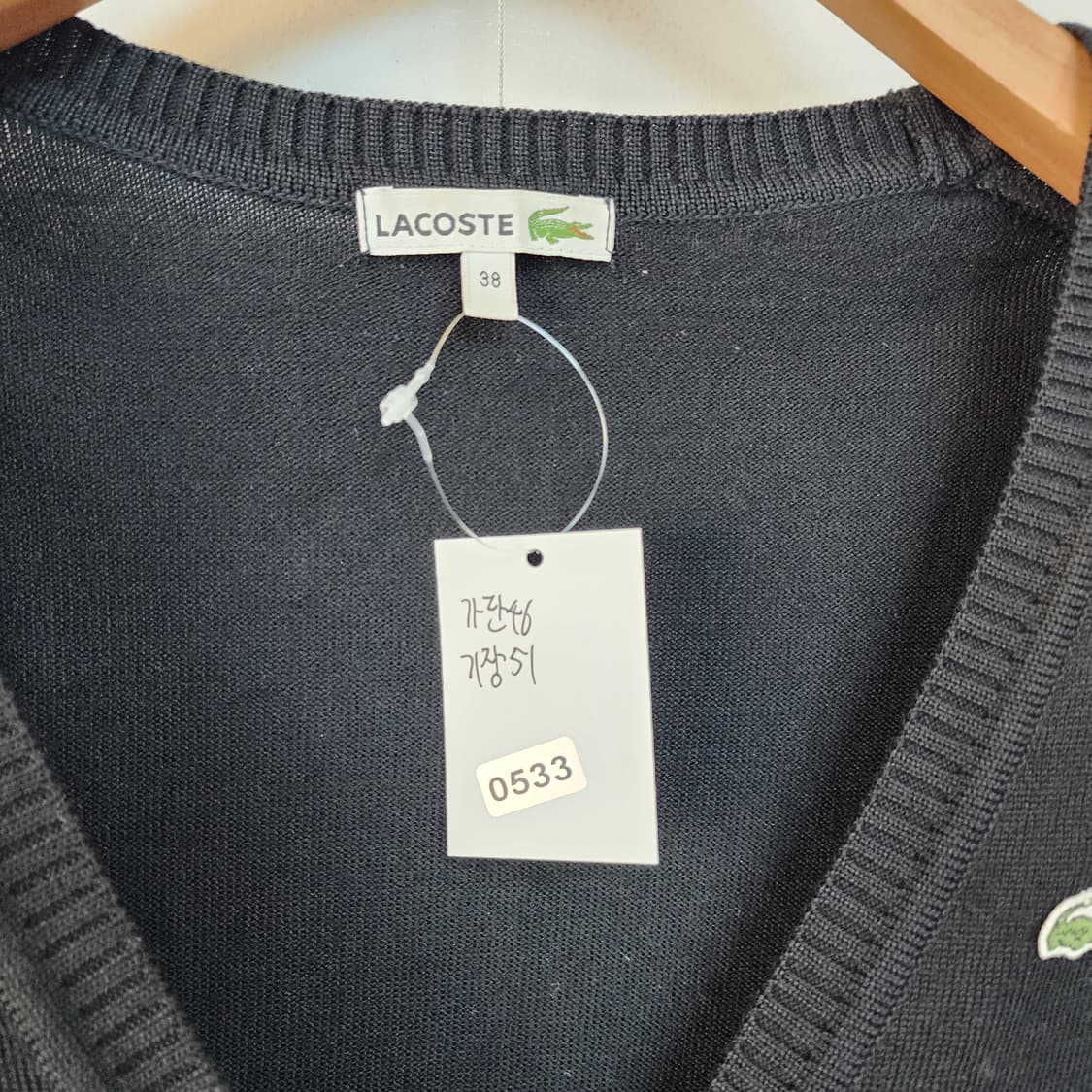 라코스테 블랙 브이넥 가디건 상품이미지6