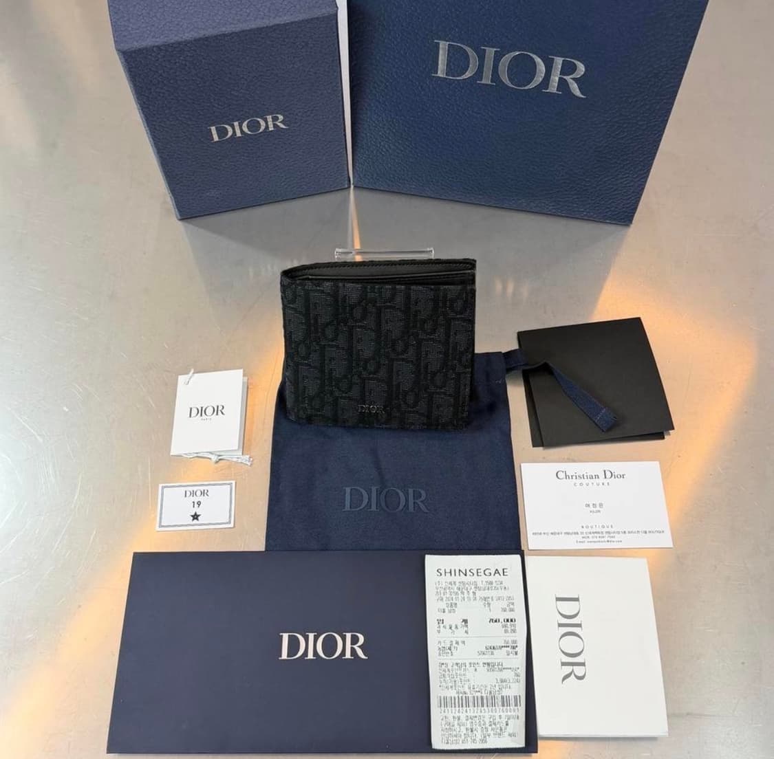 [리오브전포점] 디올 오블리크 자카드 반지갑 상품이미지1