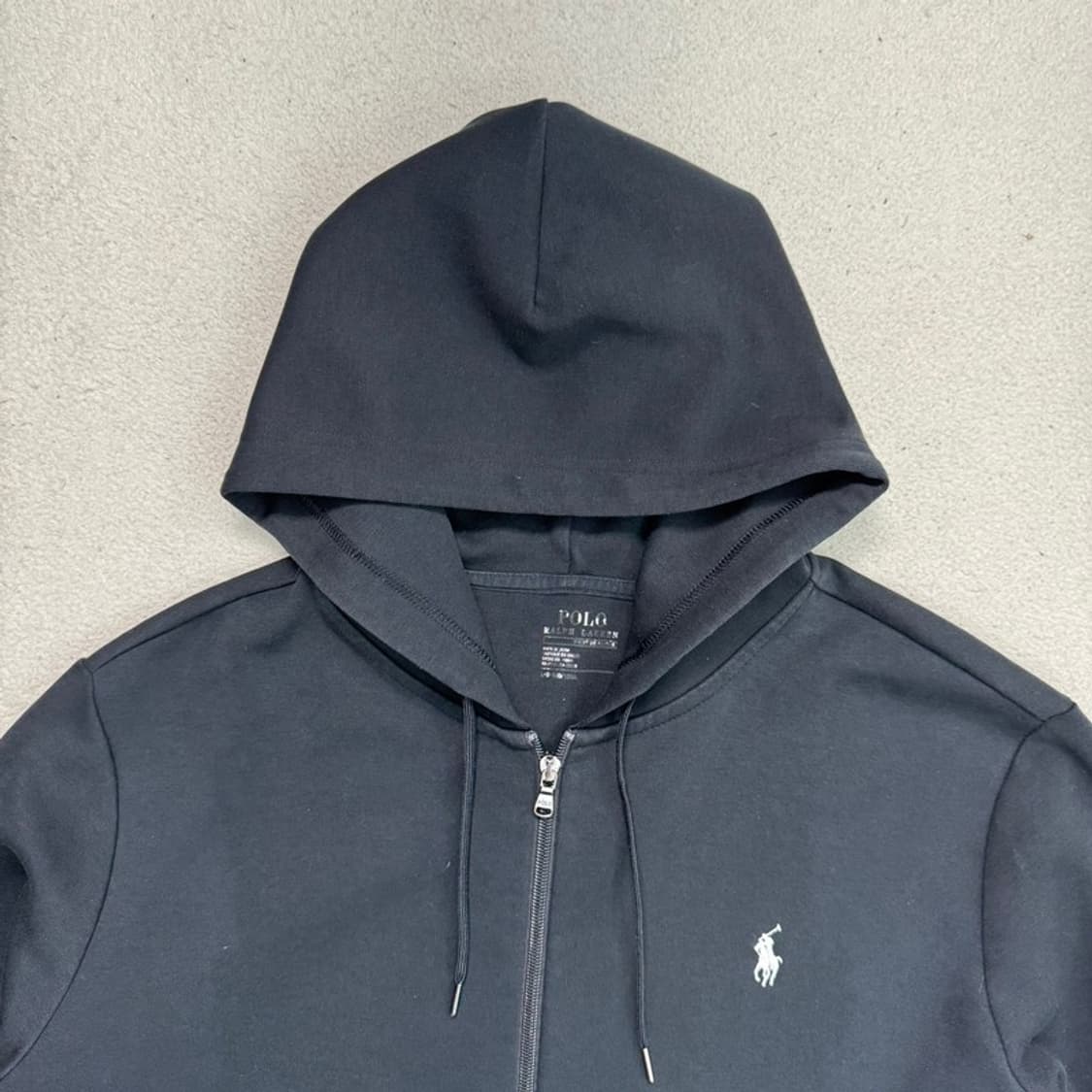RALPH LAUREN 더블 니트 풀 지퍼 후디 블랙 상품이미지2