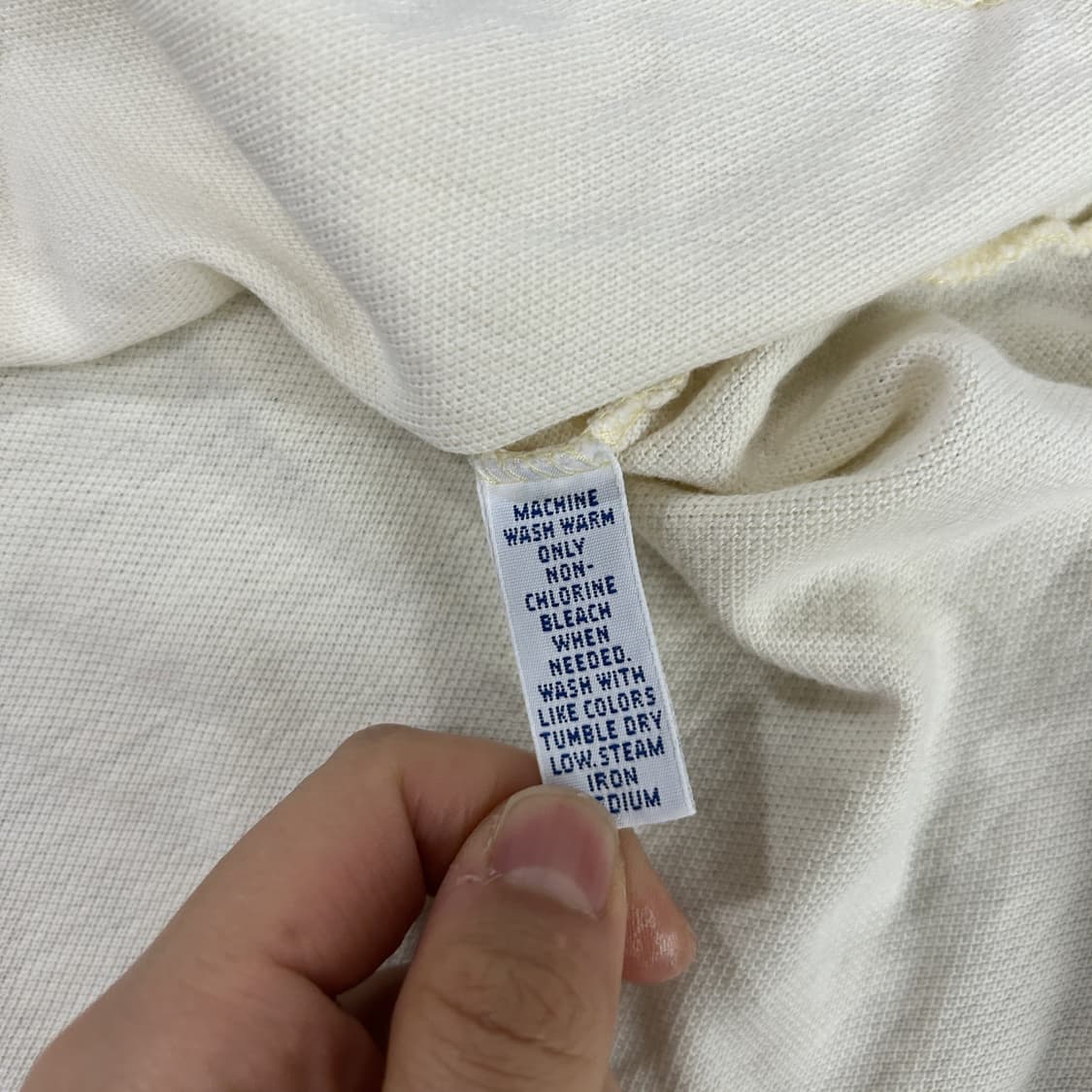 폴로 아이보리 반팔 카라티 L 상품이미지4