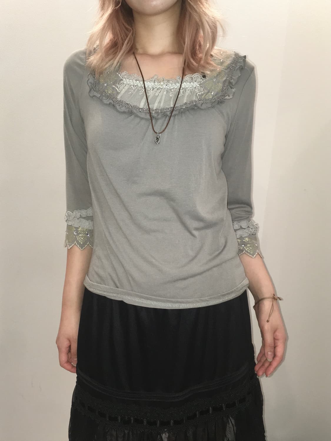 axes femme antique lace t shirt 상품이미지2