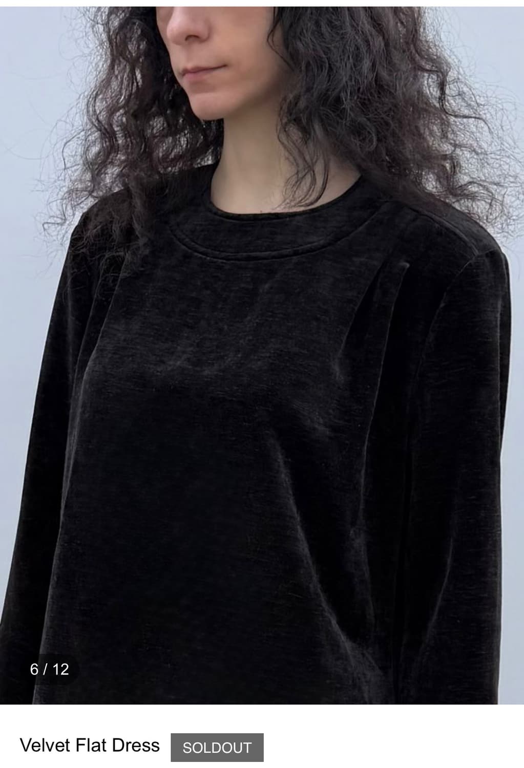에옹쓰 Velvet Flat Dress 상품이미지3