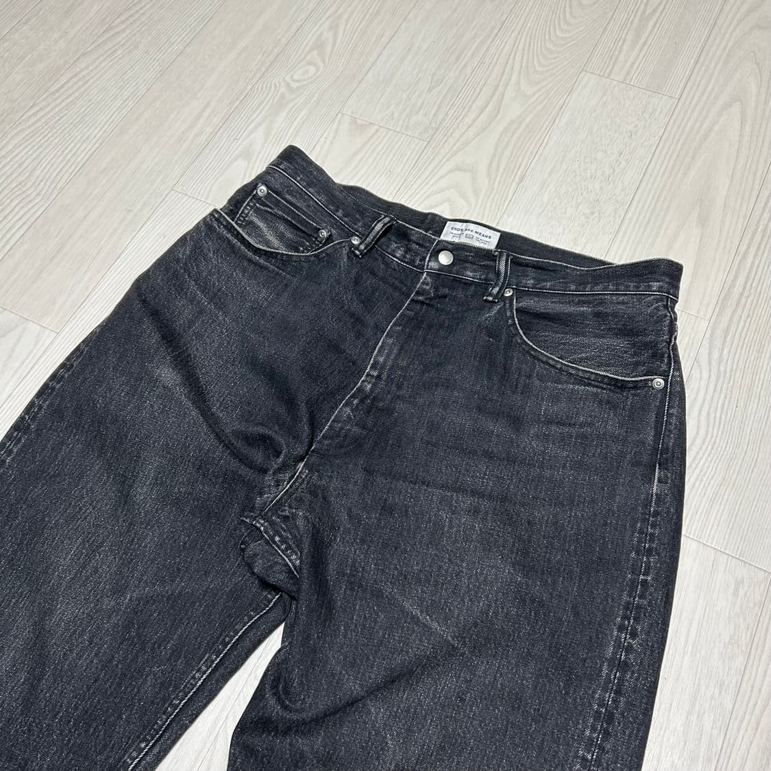 [L] 엔즈앤드민즈 Ends and means 5포켓 데님 블랙 상품이미지3