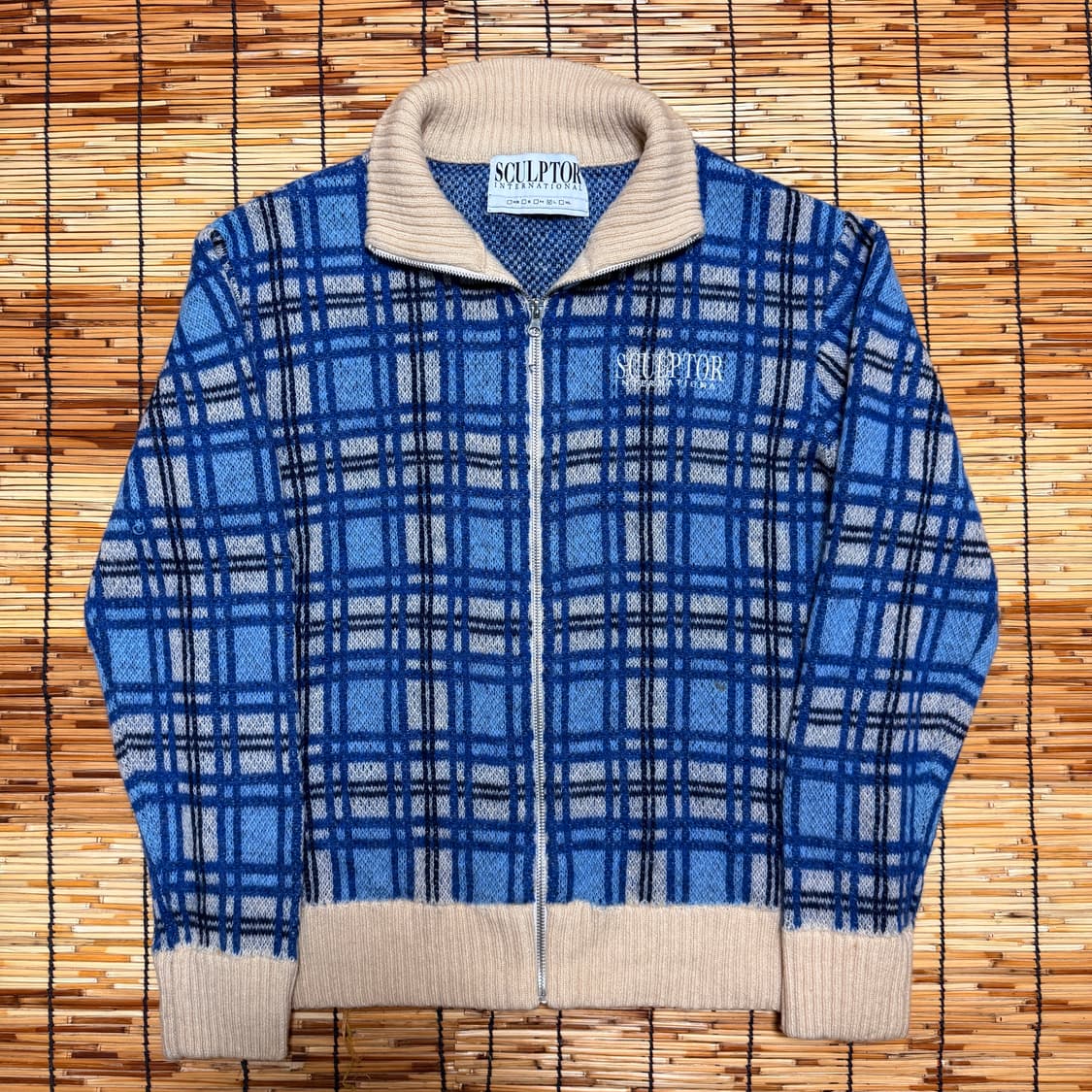 스컬프터 블루 노르딕 니트 집업 L 상품이미지1