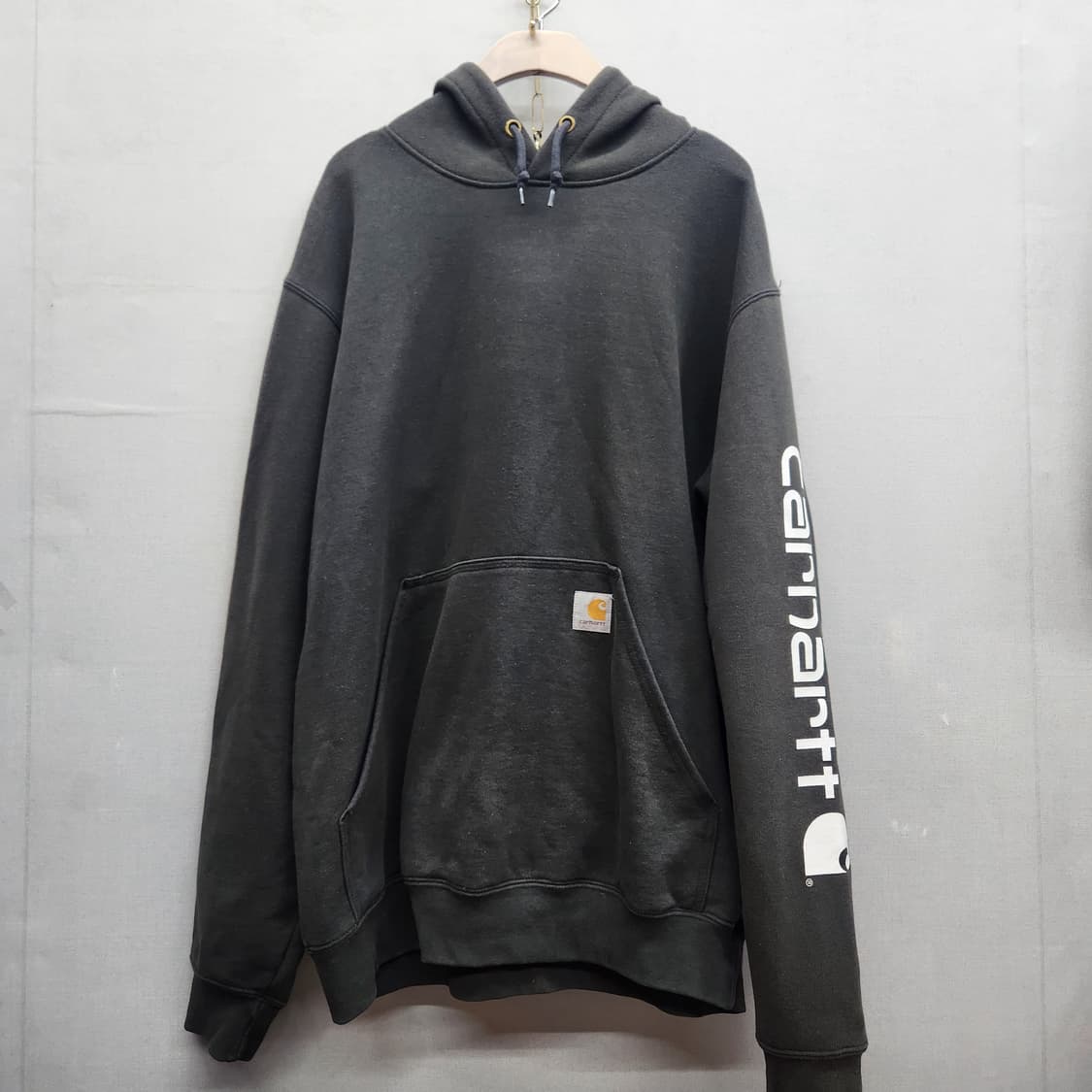 칼하트 로고/사이드레터링 후드티 M(2XL) 상품이미지1