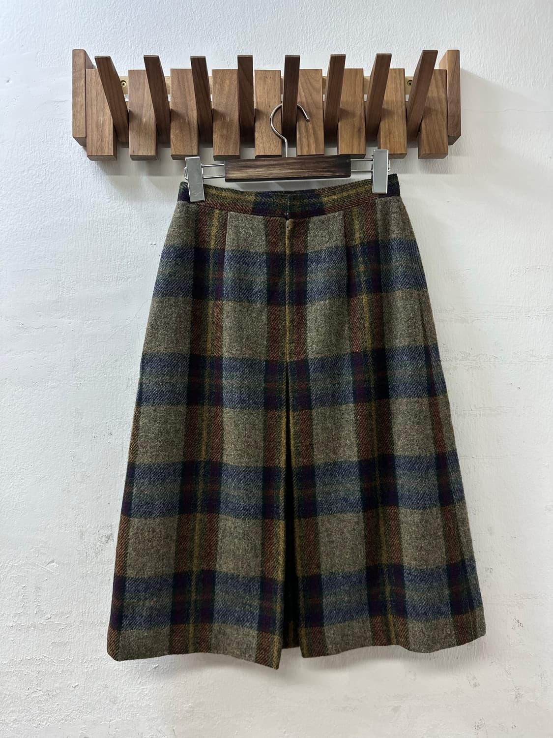 일본빈티지 체크 울 스커트  상품이미지4