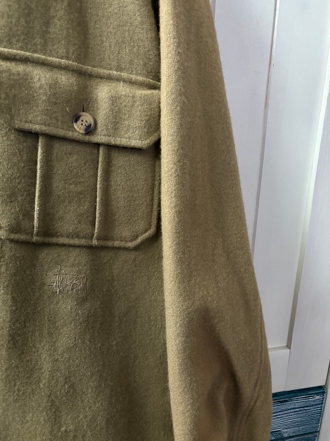 올드 스투시 울 셔츠 s 상품이미지3