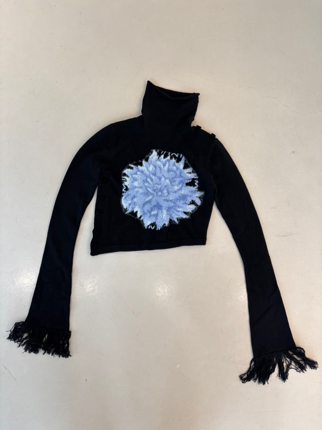 Vintage Turtleneck Crop wool Knit 상품이미지2