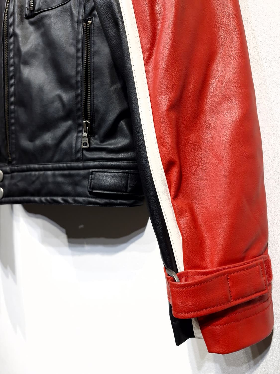 N'GENE 엔진 지퍼 포켓 패치 레더 레이싱 자켓 상품이미지5