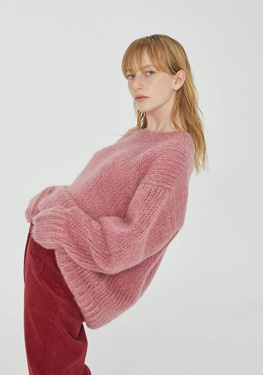 미드나잇서커스 엠마 모헤어 스웨터 핑크 상품이미지1