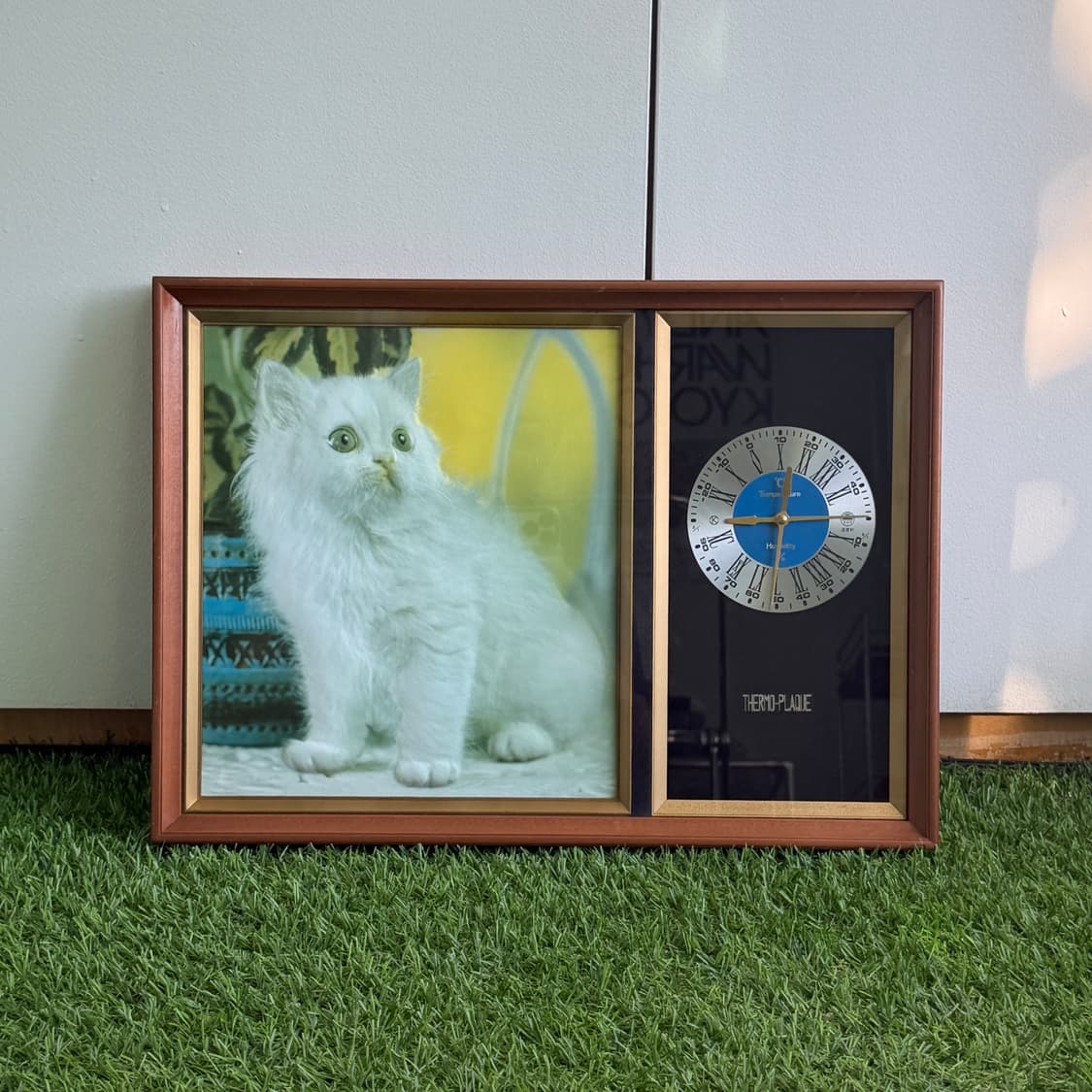일본 고전 빈티지 쇼와 레트로 고양이 시계 액자 인테리어 소품 상품이미지1