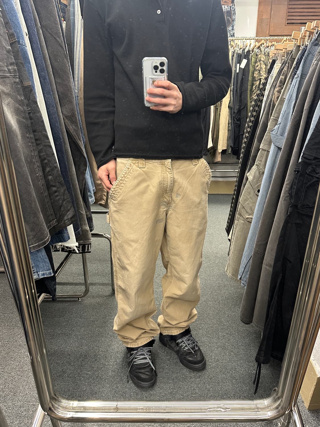 34) 칼하트 싱글니 베이지 워크팬츠 상품이미지2