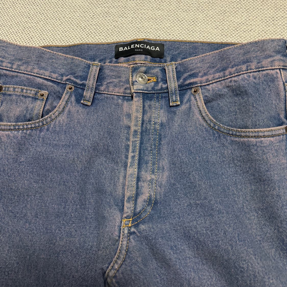 18ss 발렌시아가 핑크 중청 데님 팬츠 상품이미지2