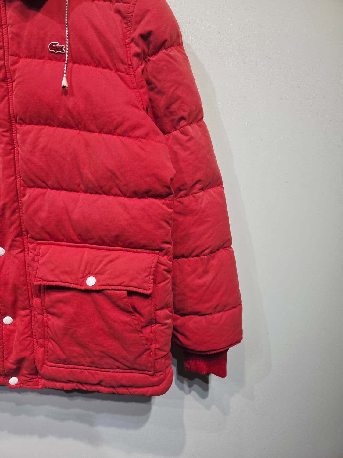 LACOSTE L!VE 라코스테 라이브 레드 덕다운 패딩 (사이즈 XL) 상품이미지5
