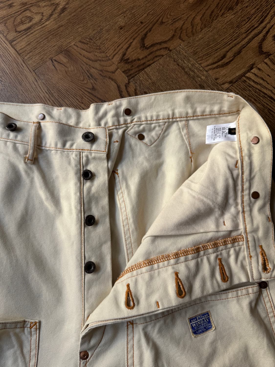 [34]KAPITAL 캐피탈 씬 캔버스 키나리 럼버 팬츠 상품이미지3