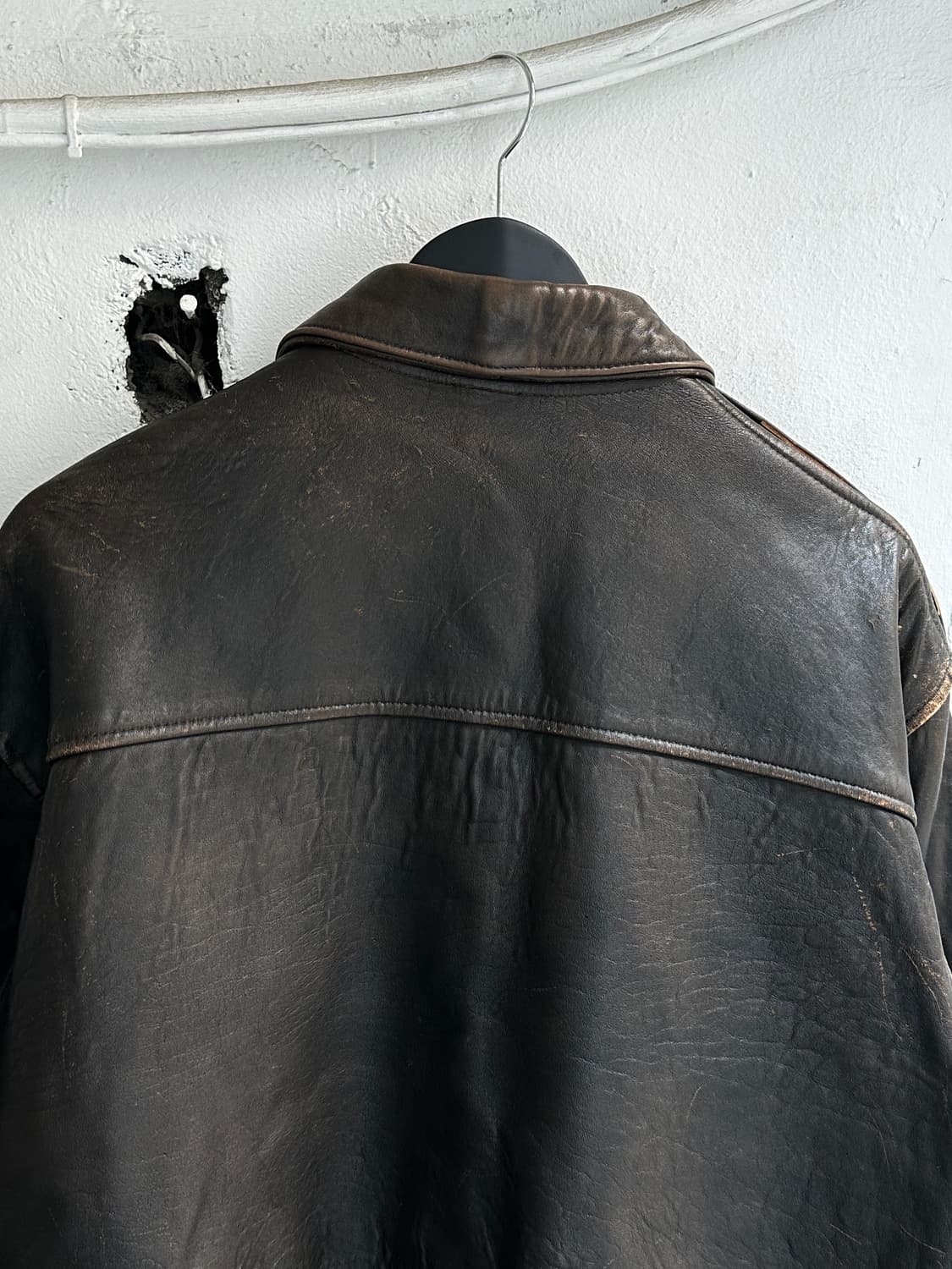 90's USA Made 아비렉스 A2 레더 봄버 자켓 상품이미지6