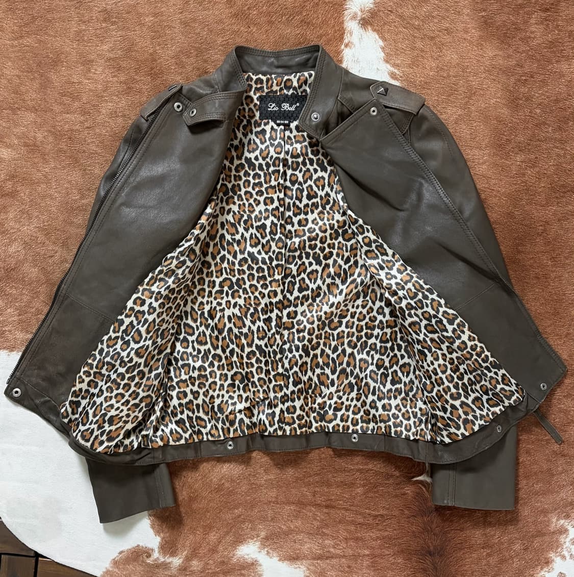 바이크 자켓 브라운 피라미드 스터드 y2k 상품이미지6