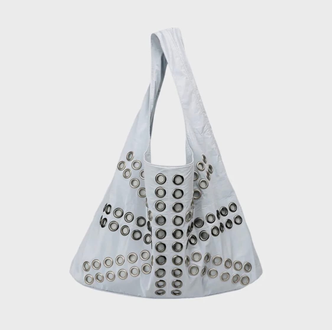 Stud Metalic Hobo Bag Baby Blue 상품이미지1