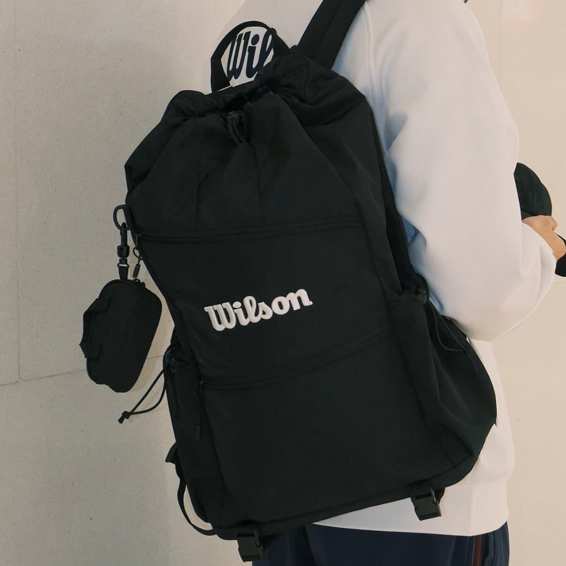윌슨 wilson 드로우스트링 V1 테니스백팩 블랙 상품이미지1