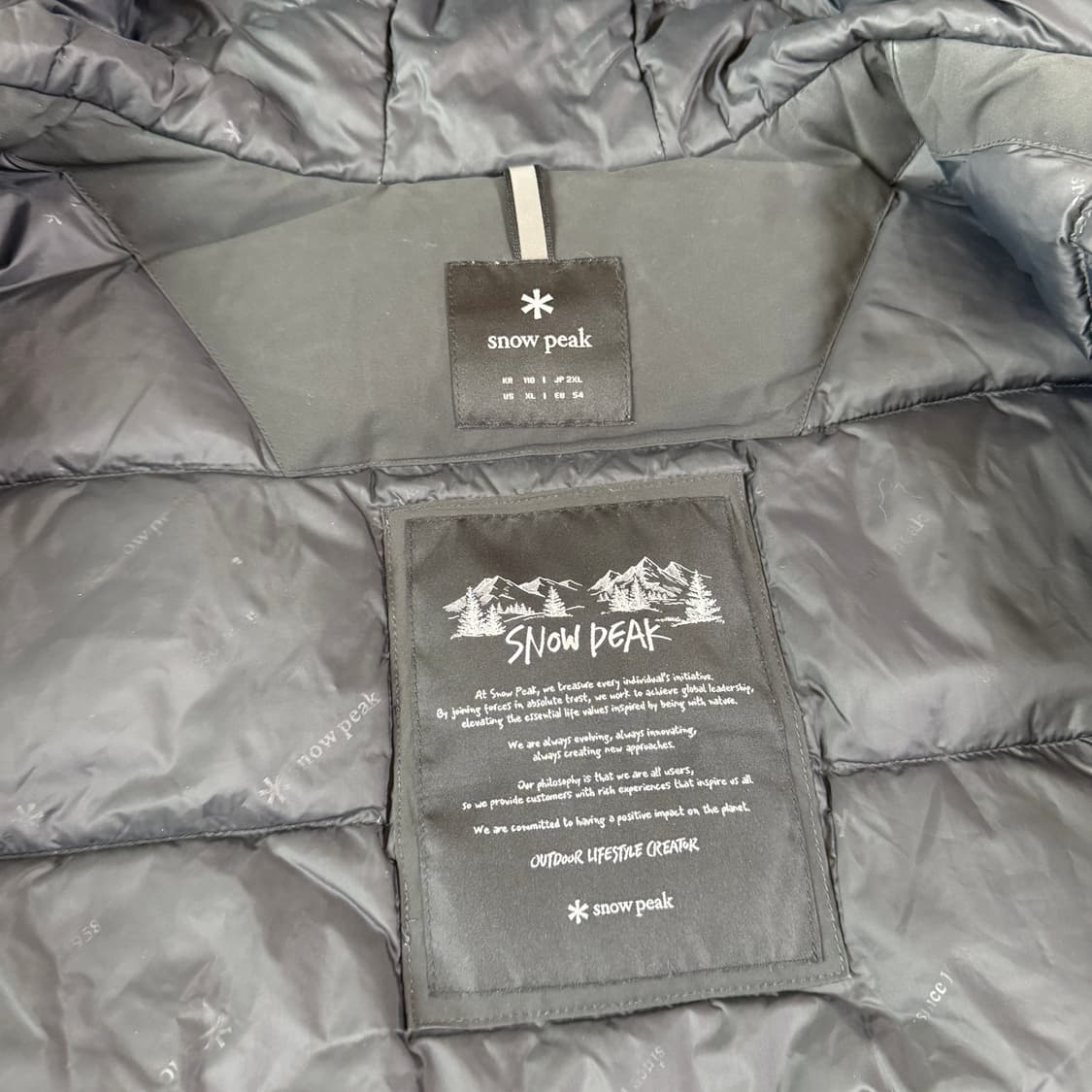 스노우피크 후드 구스다운 패딩 XXL 상품이미지5