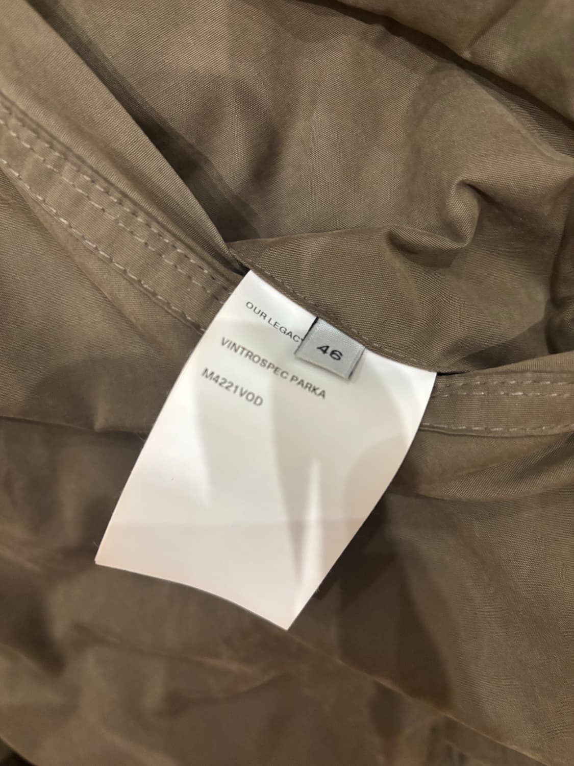 아워레가시 빈트로스펙 파카 올리브 46 상품이미지5