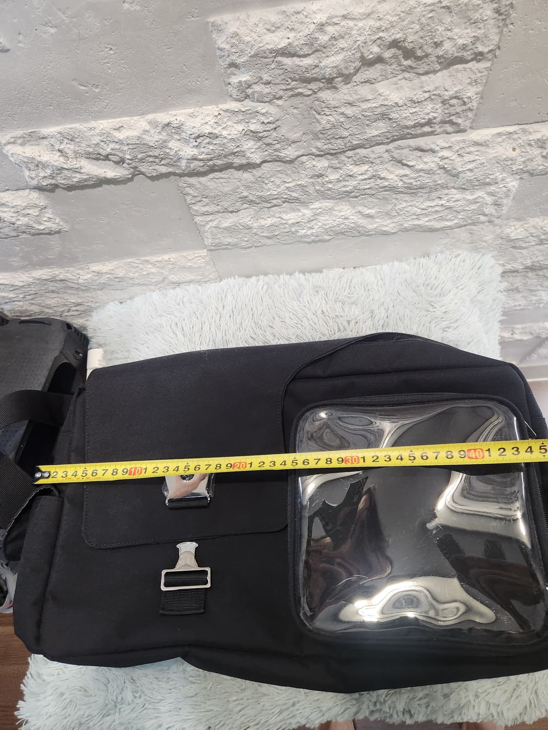 "CORDURA 메신저백 🖤 투명포켓 힙한 가방 (새상품)"
 상품이미지9