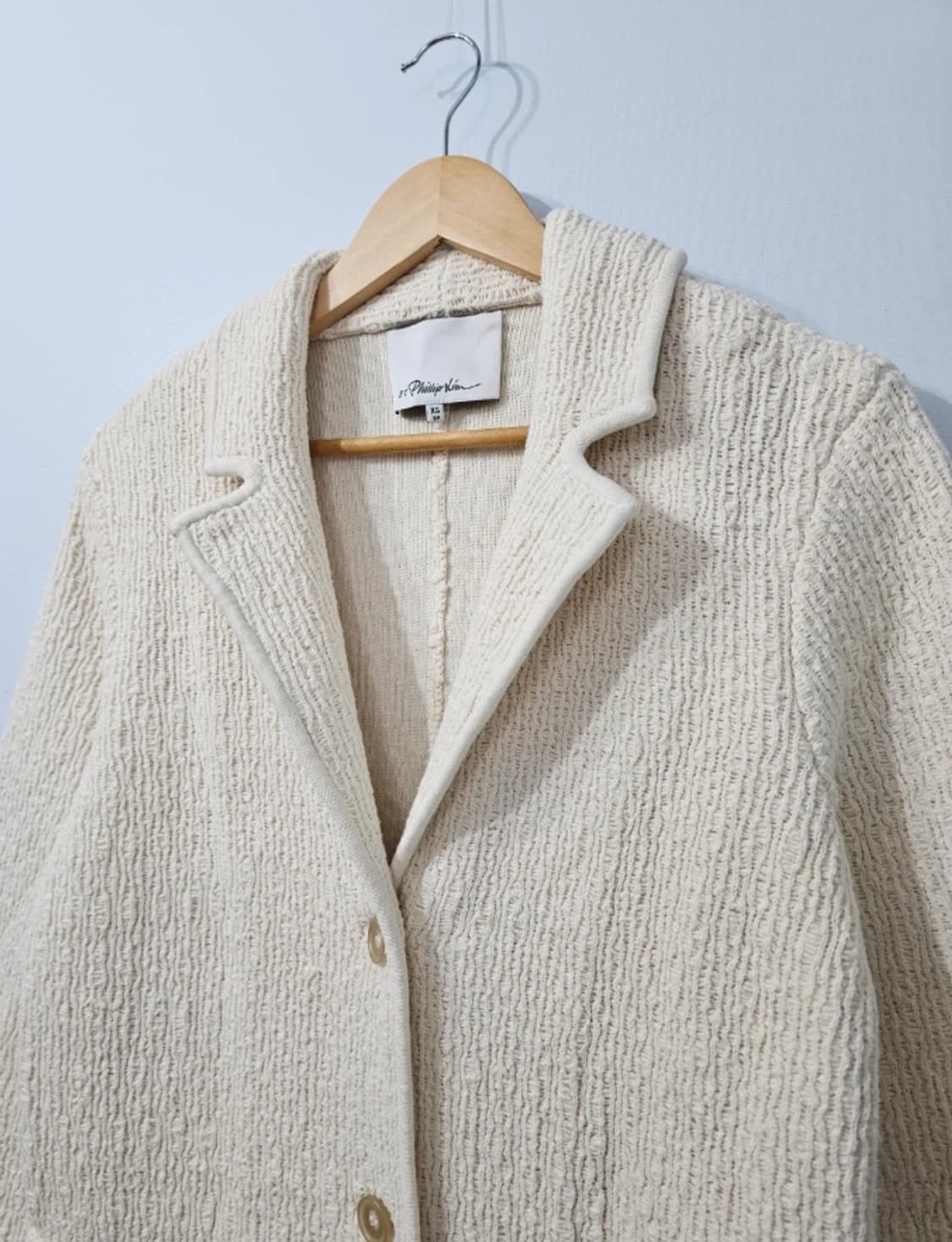 (새상품급) 3.1 필립림 실크 아이보리 롱코트 ~55 상품이미지4