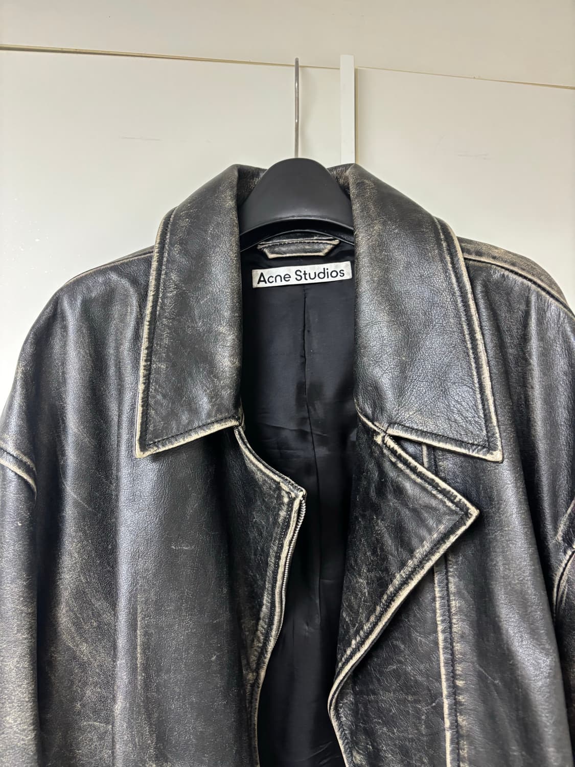 아크네 스튜디오 빈티지 페이드 레더 자켓 40 상품이미지5