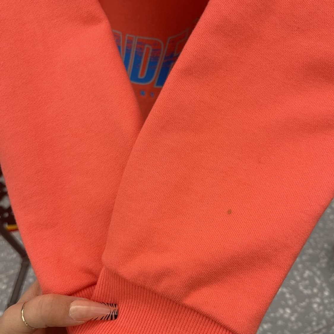 앤더슨벨 빈티지 레트로 코랄 언더로고 후드티 S C08227 상품이미지7