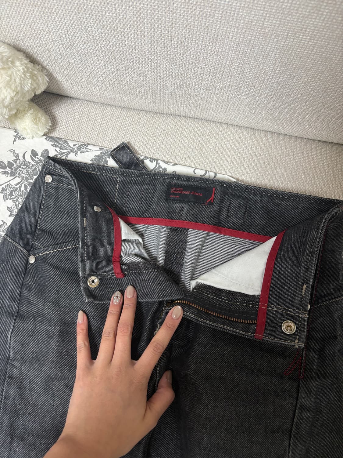 리바이스 엔지니어드 롱 스커트 (흑청) 상품이미지1