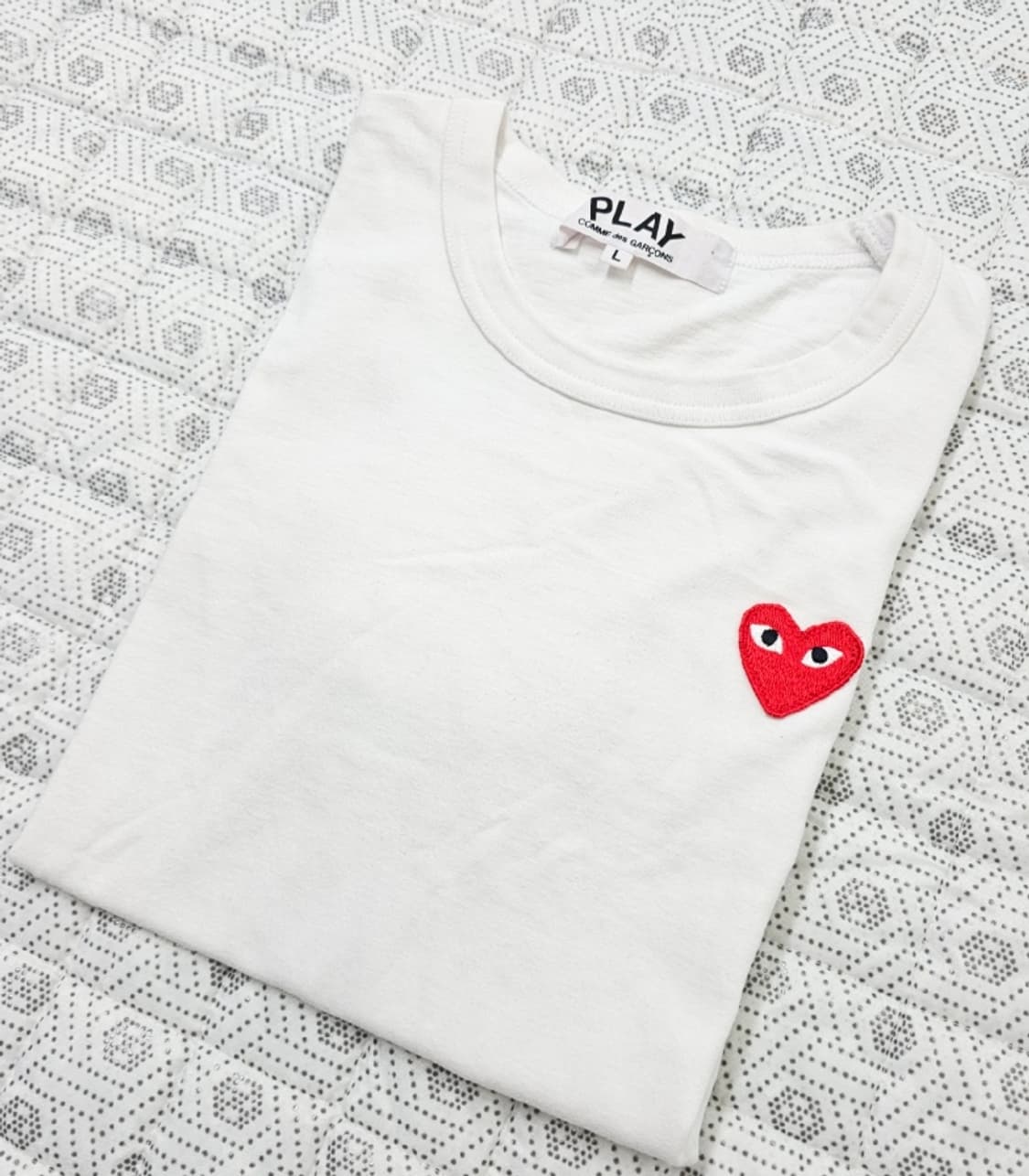 꼼데가르송 PLAY 흰색 반팔 ~66 상품이미지2