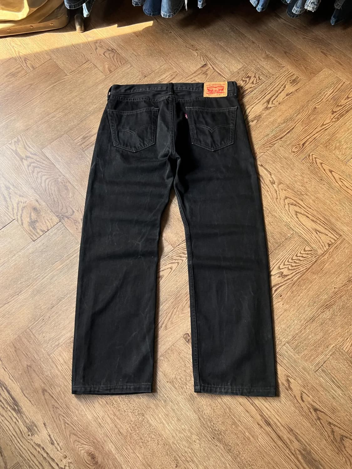 [34]리바이스 505 레귤러 스트레이트 흑청 데님 팬츠 상품이미지1