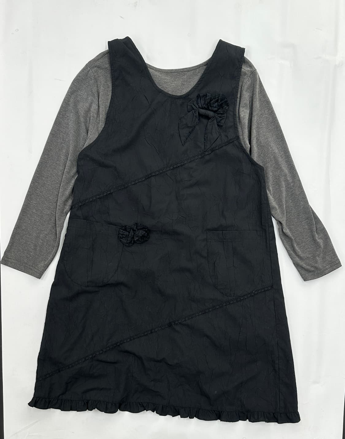 🐾하구미의 블랙 작업실 코디세트🐾 리본 지뢰계 히피 에스닉 그런지 상품이미지3