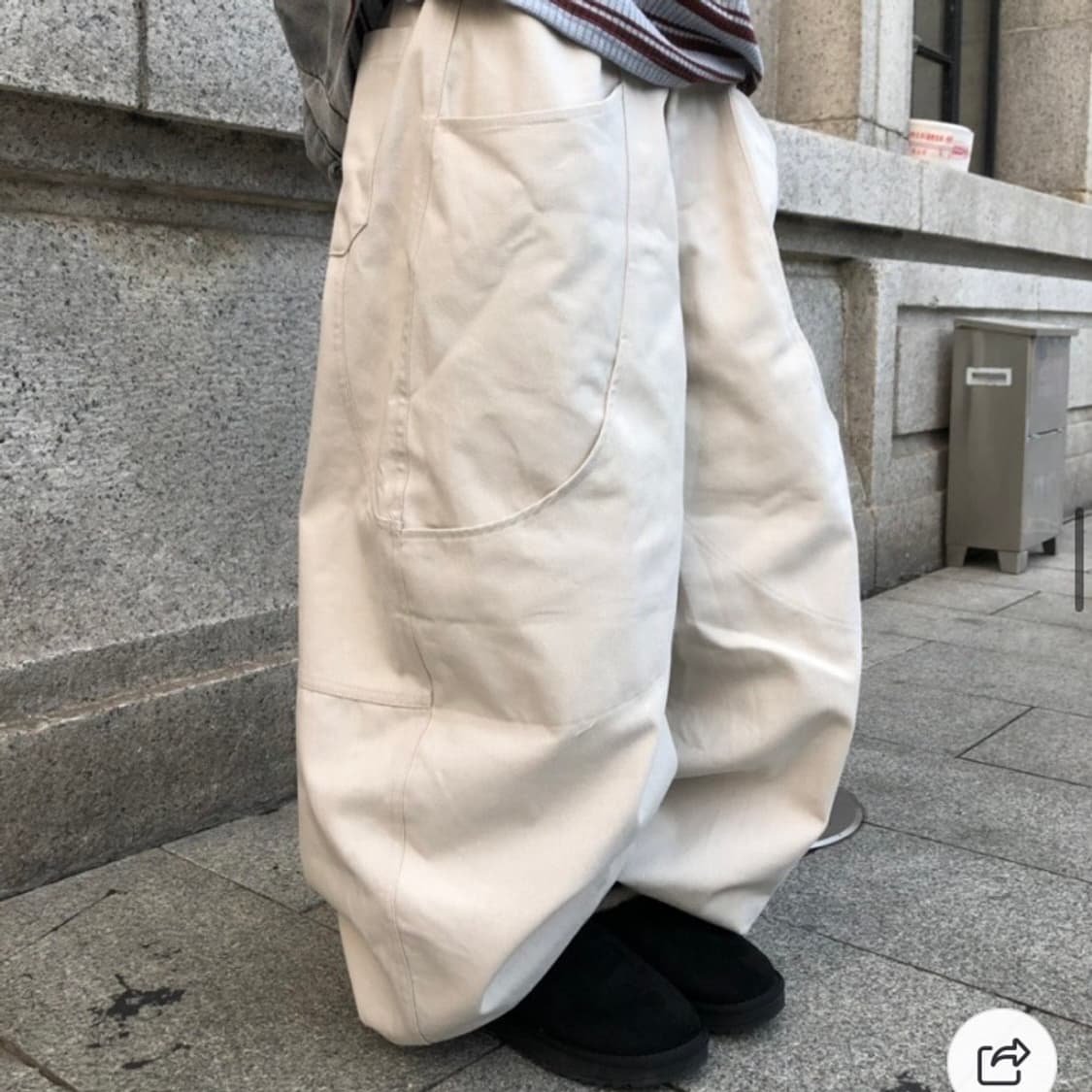 (새상품)벌룬 코튼 팬츠 아이보리 상품이미지2