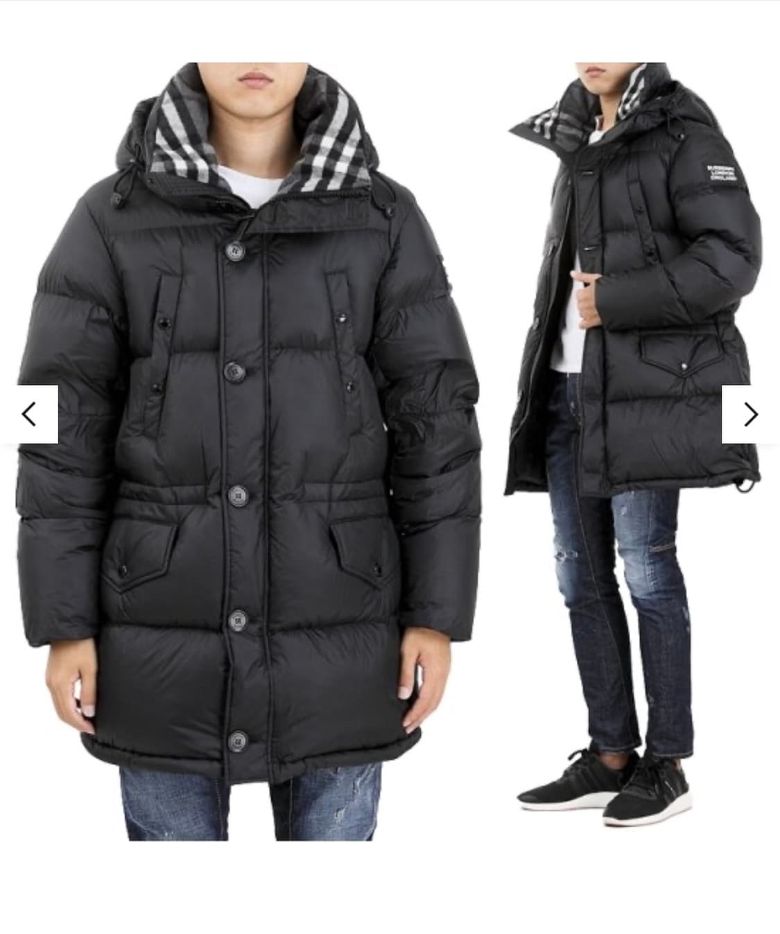 버버리 남자 롱 패딩 S 블랙 상품이미지4
