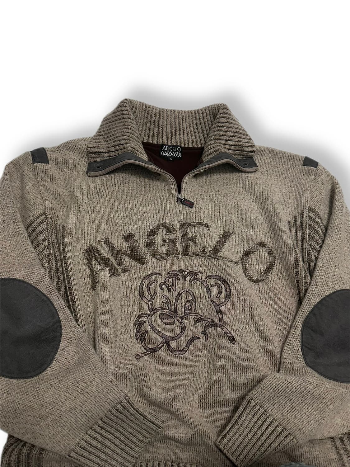 ANGELO GARDASUS 패치 반집업 니트 상품이미지2
