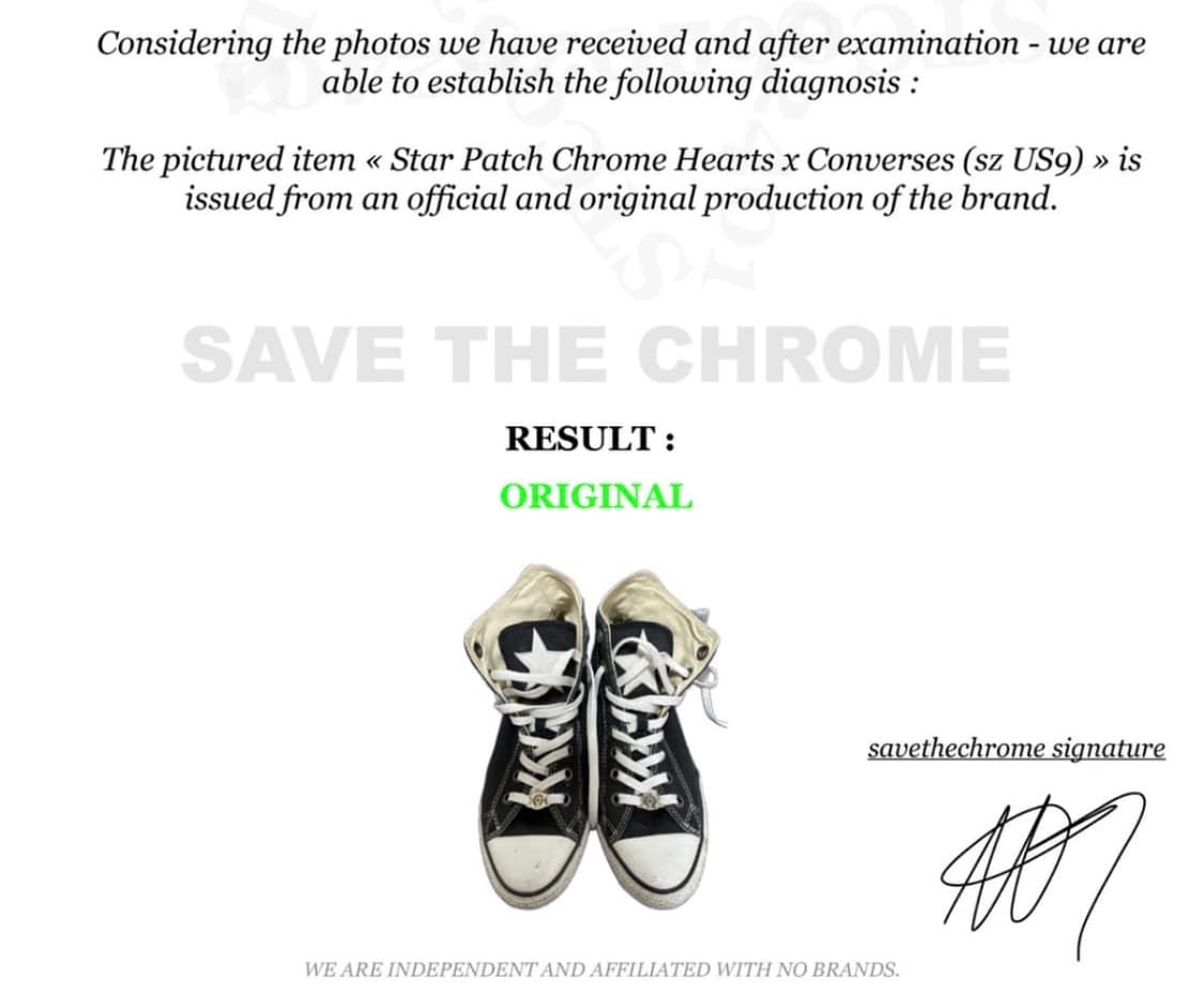 [275] 크롬하츠 컨버스 스타 레더패치 상품이미지10