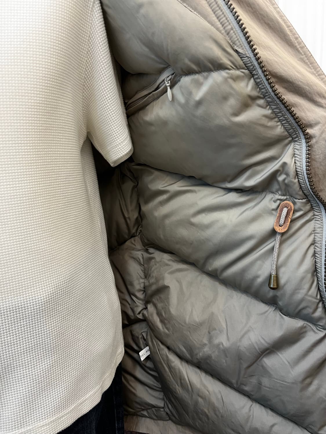 90s 엘엘빈 구스다운 퍼 후디 파카 베이지 상품이미지7