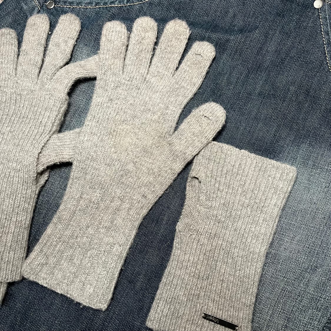 Miseki Seoul 미세키 서울 워머 니트 장갑 그레이 상품이미지3