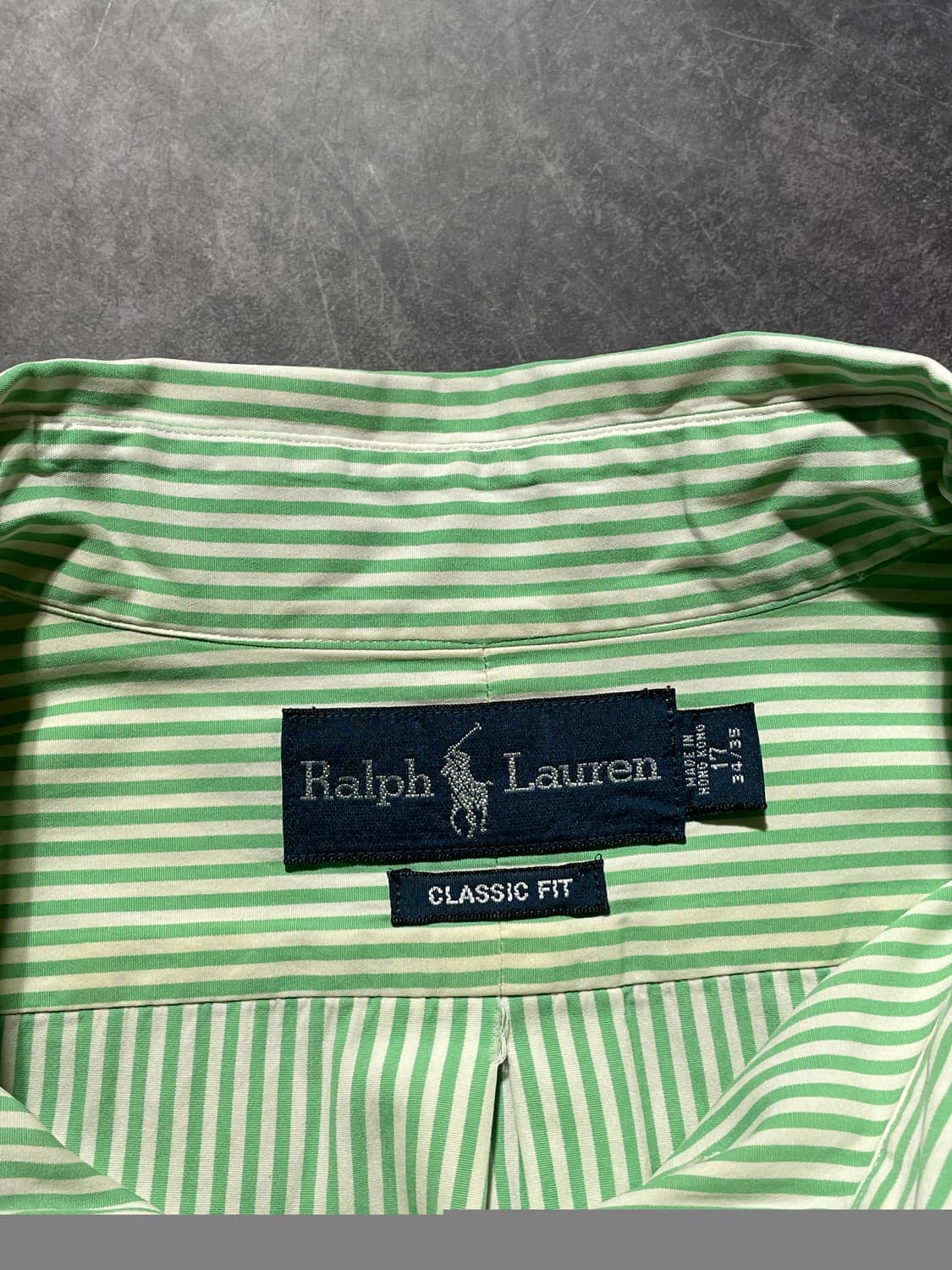 RALPH LAUREN 랄프로렌 빈티지 그린 스트라이프 코튼 셔츠 상품이미지10