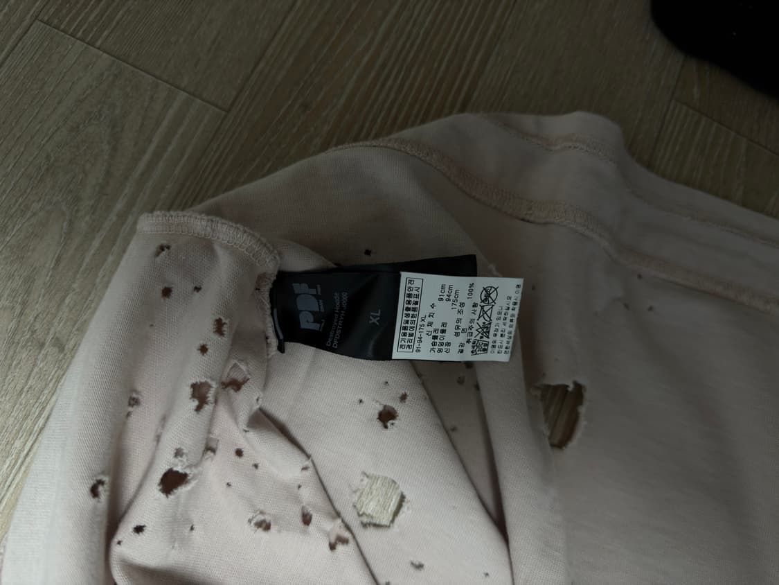 [xl] PDF distroyed hoodie pink 상품이미지8