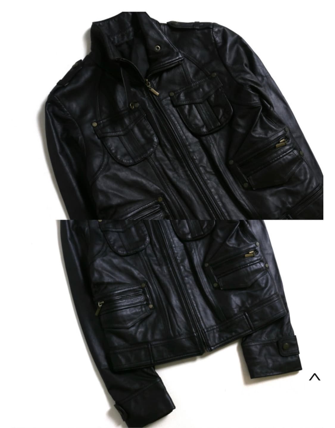Multi Pocket Leather Jacket 상품이미지3