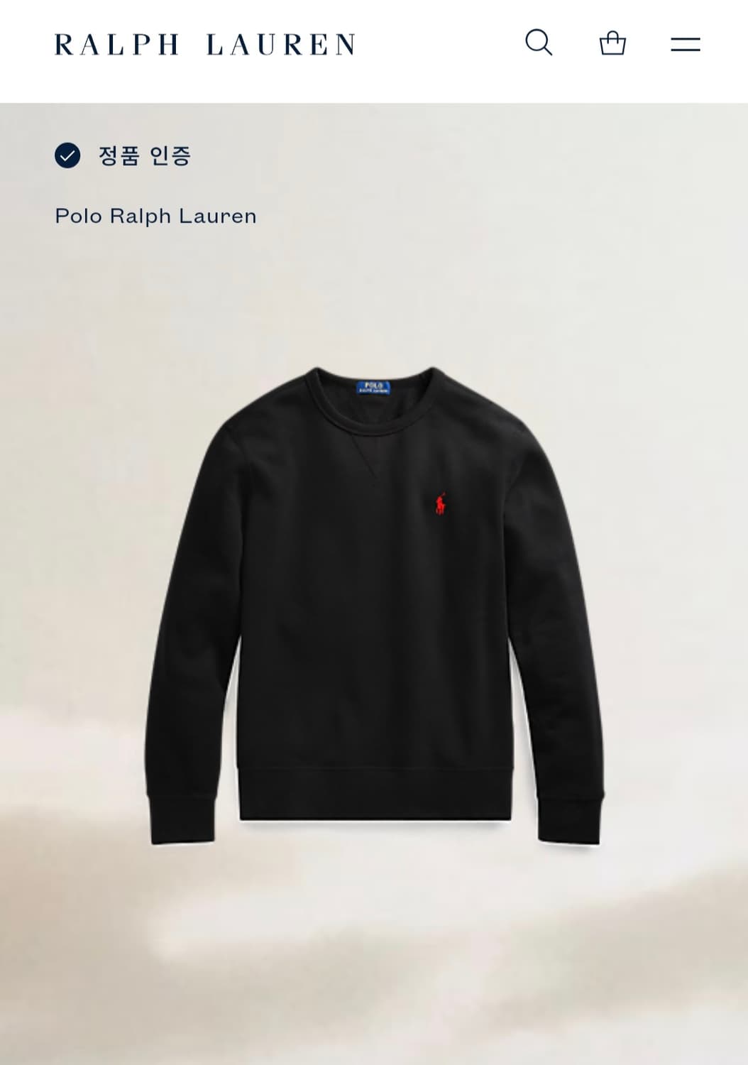 폴로 랄프로렌 기모 맨투맨 남자110 상품이미지2