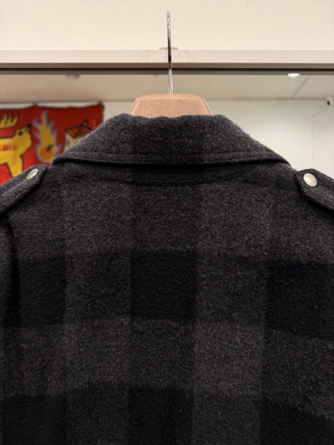 Beams 빔즈 체크 울 라이더 자켓 상품이미지7