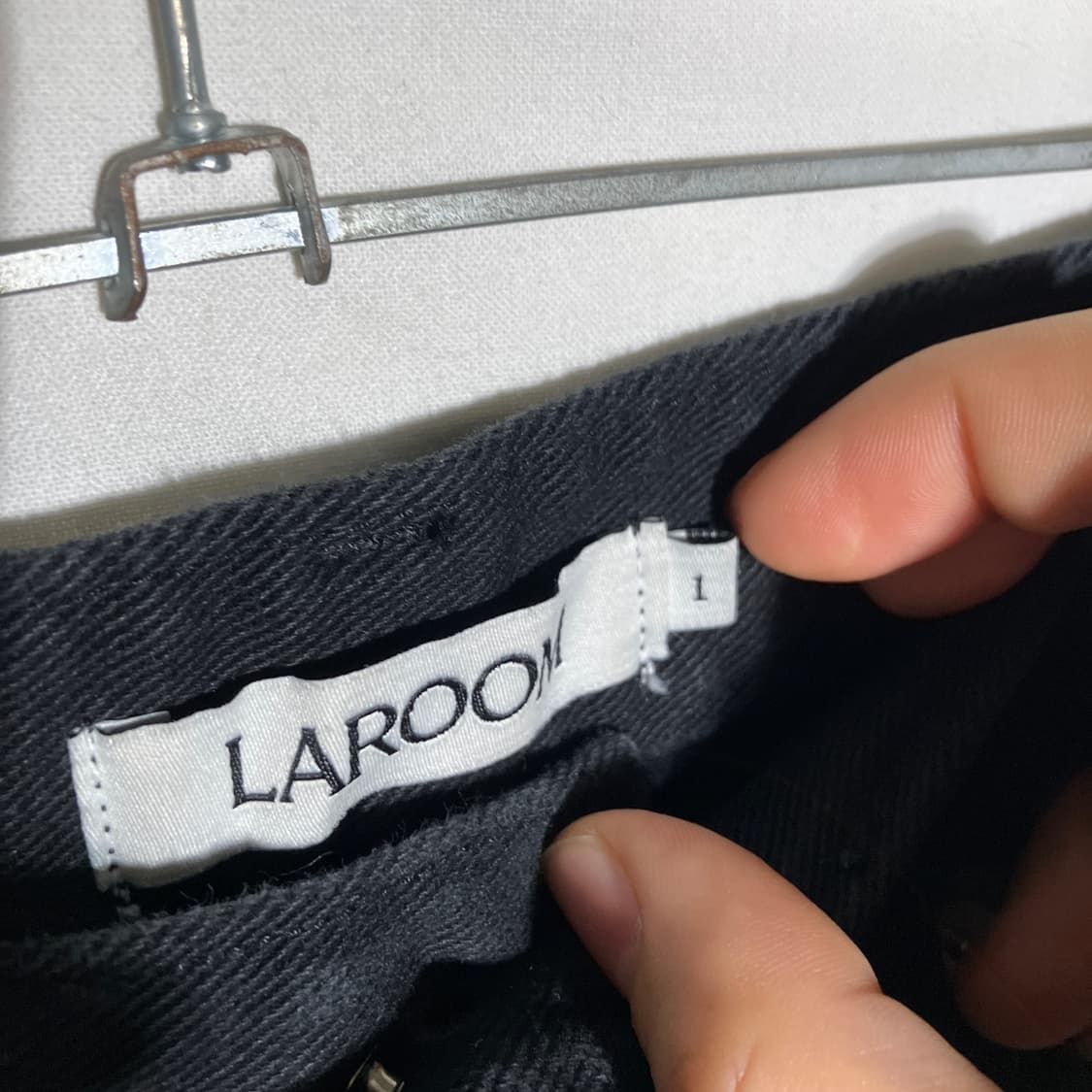 1)LAROOM 라룸 흑청 데님 와이드 청바지 상품이미지4