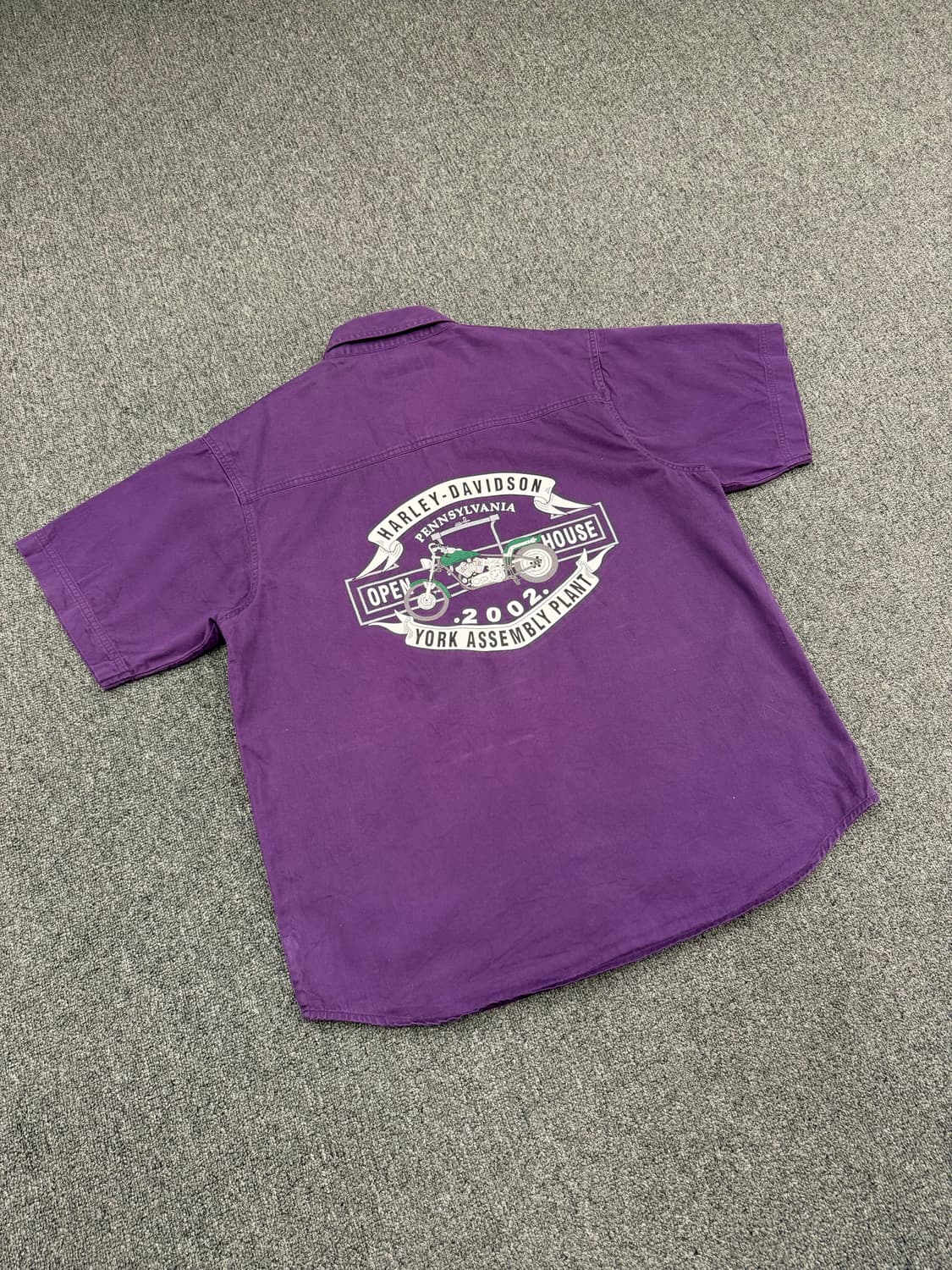 L) 할리데이비슨X블루 제네레이션 빈티지 프린팅 반팔셔츠 상품이미지5